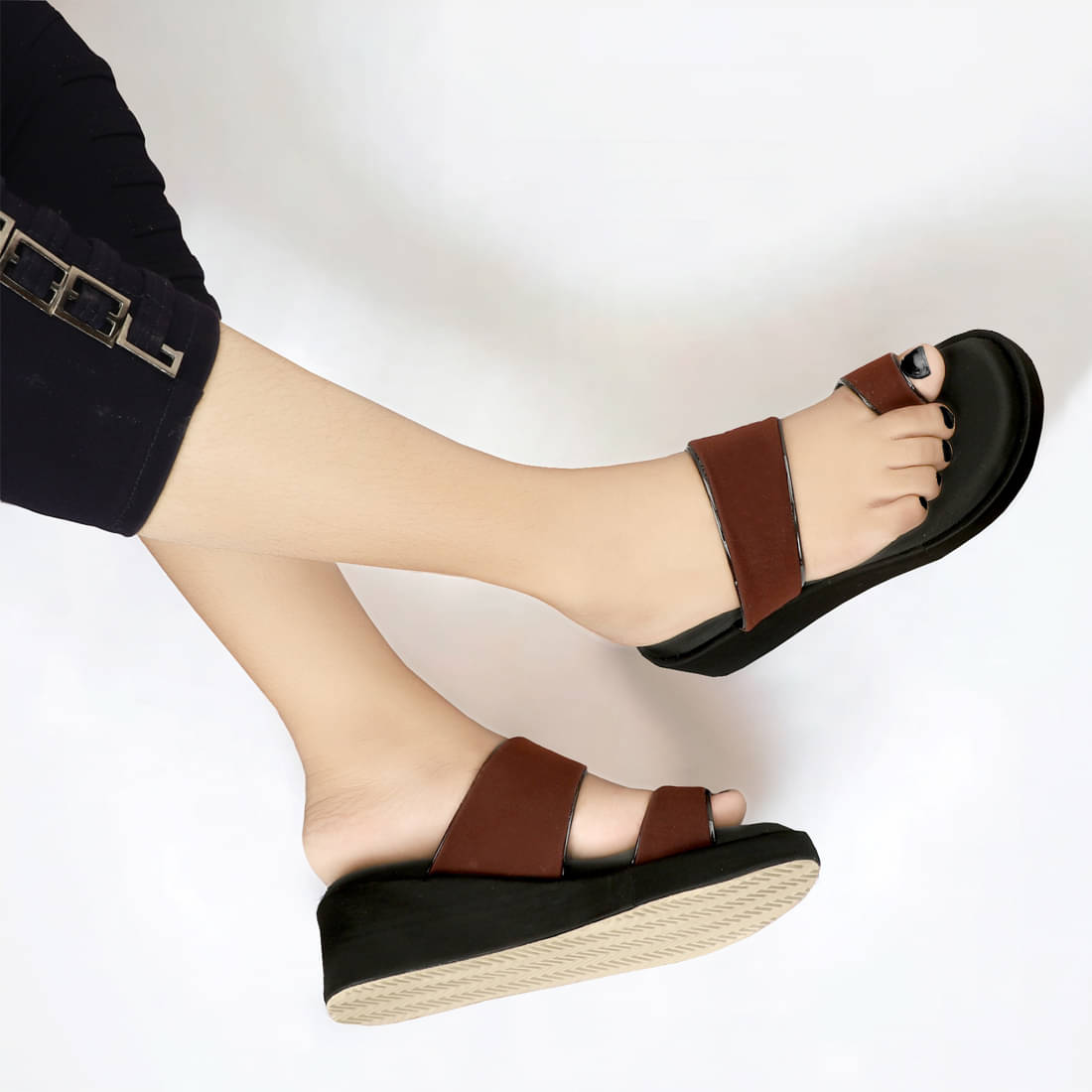     			Rimezs Brown Women's Slip On Heels