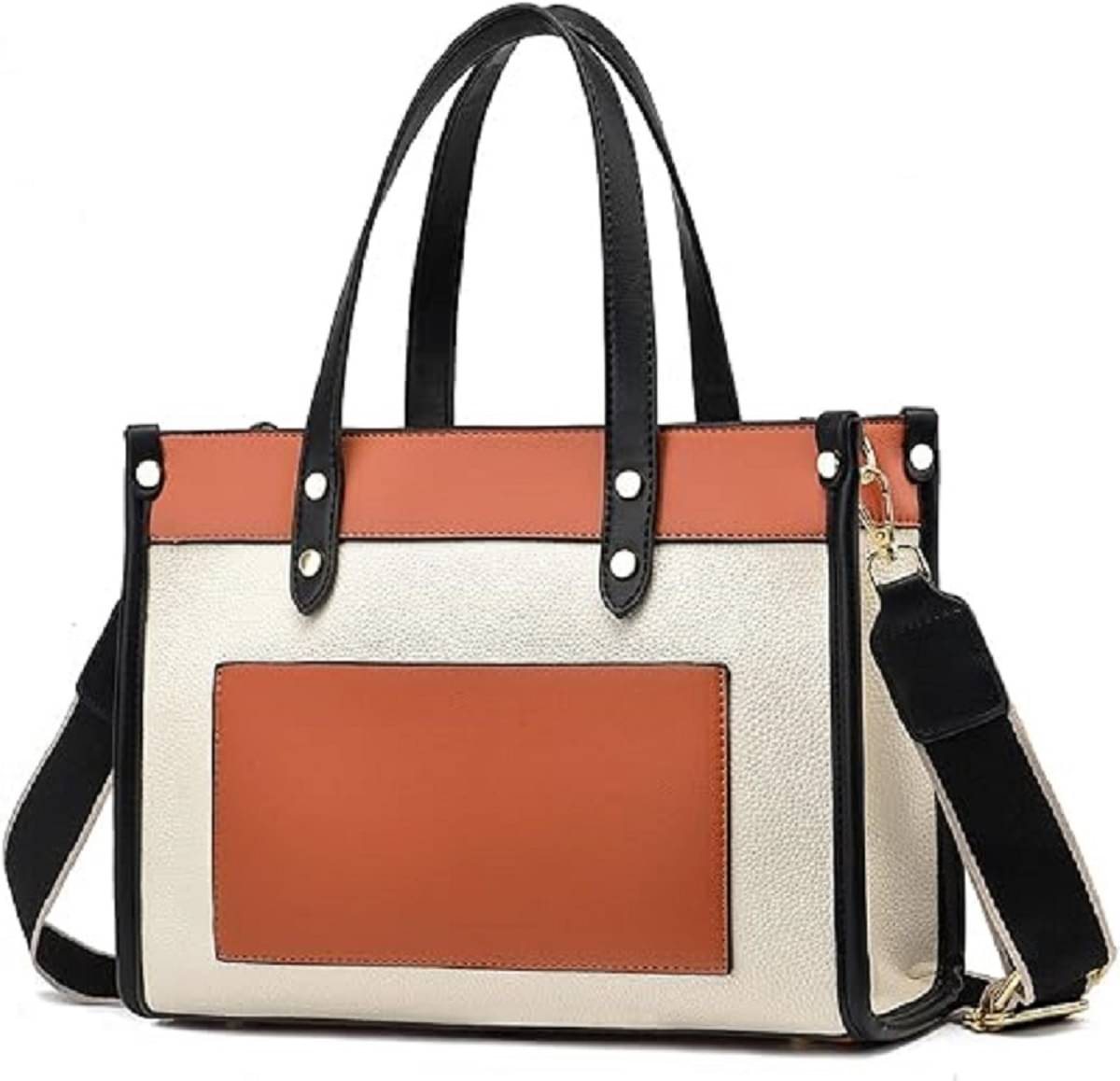     			SAKWOODS Shoulder Bag PU Set of 1 ( White,Black,Tan )
