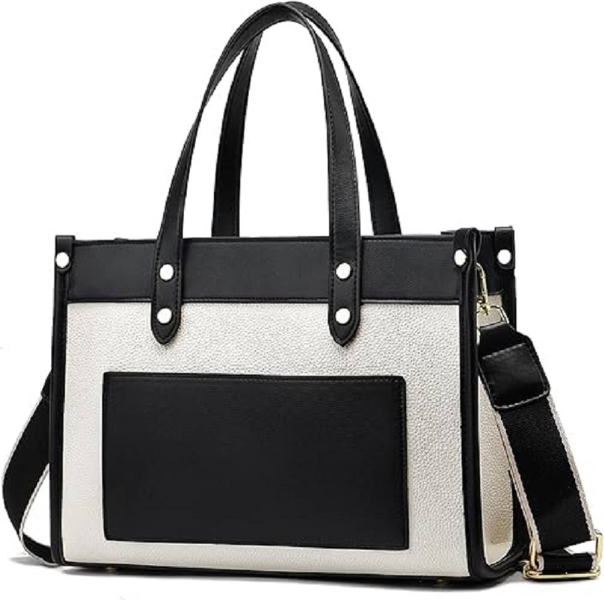     			SAKWOODS Shoulder Bag PU Set of 1 ( White,Black )