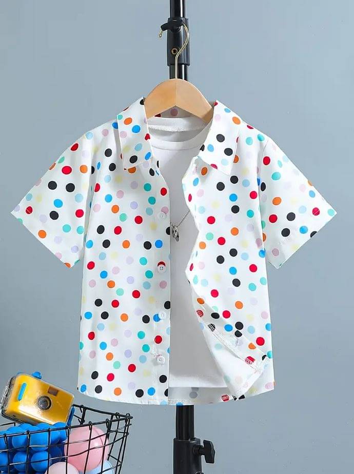     			SHREE VANKIYA HANUMANJI FASHION Pack of 1 Boys 100% Cotton Half Sleeves Shirt ( Multicolor )