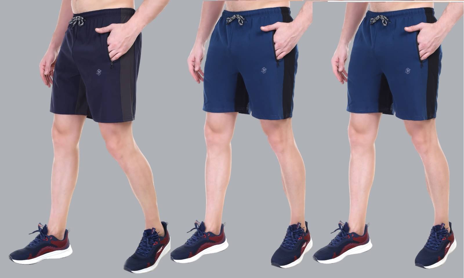     			Urboholic Multi Polyester Blend Men's Shorts ( Pack of 3 )