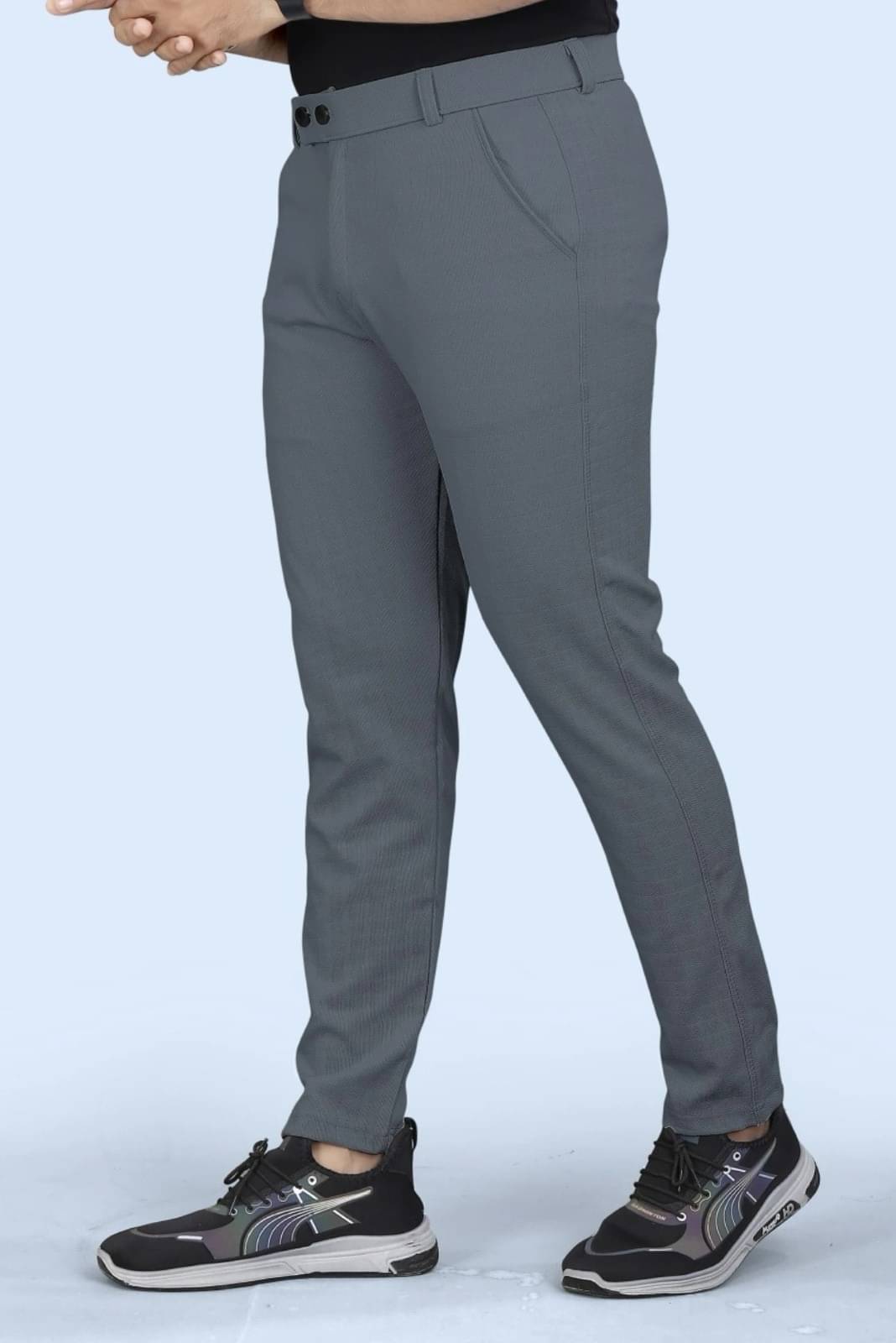     			VELLOSTA Regular Flat Men's Trouser - Grey ( Pack of 1 )