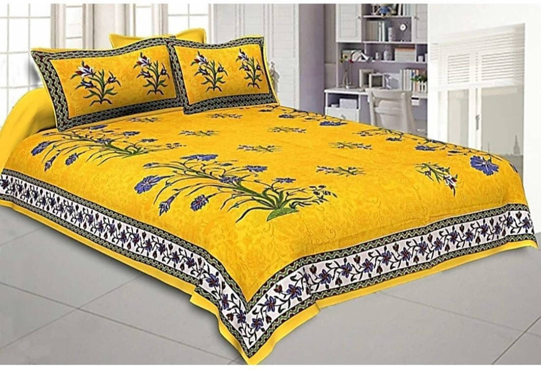 WAR TRADE Cotton 1 Double Bedsheet with 2 Pillow Covers ( Multicolor )     			WAR TRADE Cotton 1 Double Bedsheet with 2 Pillow Covers ( Multicolor )