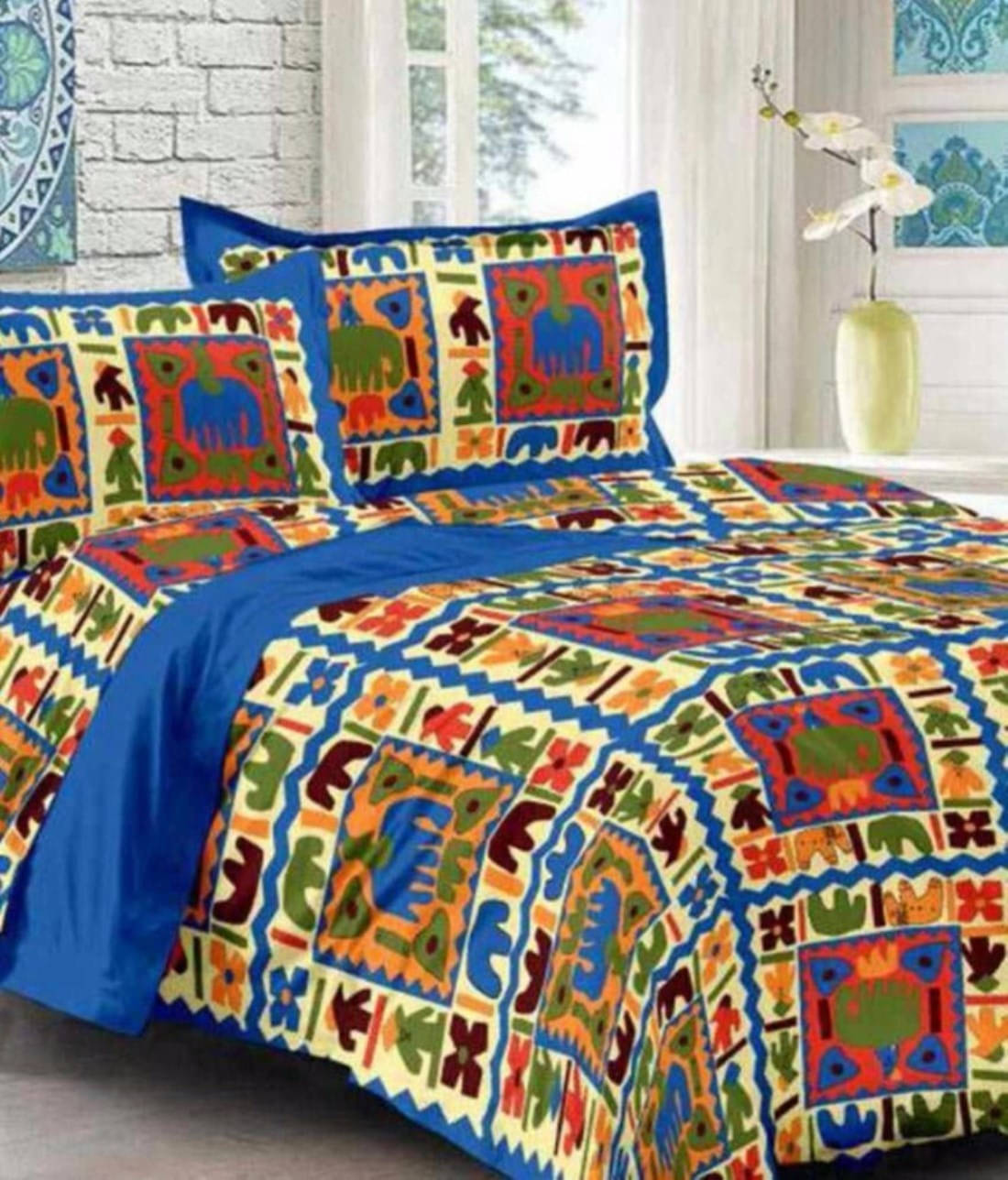 WAR TRADE Cotton 1 Double Bedsheet with 2 Pillow Covers ( Red ) WAR TRADE Cotton 1 Double Bedsheet with 2 Pillow Covers ( Red )