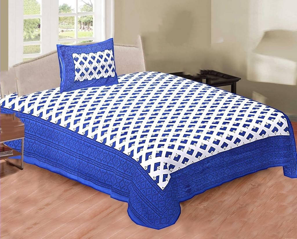 WAR TRADE Cotton 1 Single Bedsheet with 2 Pillow Covers ( Multicolor ) WAR TRADE Cotton 1 Single Bedsheet with 2 Pillow Covers ( Multicolor )
