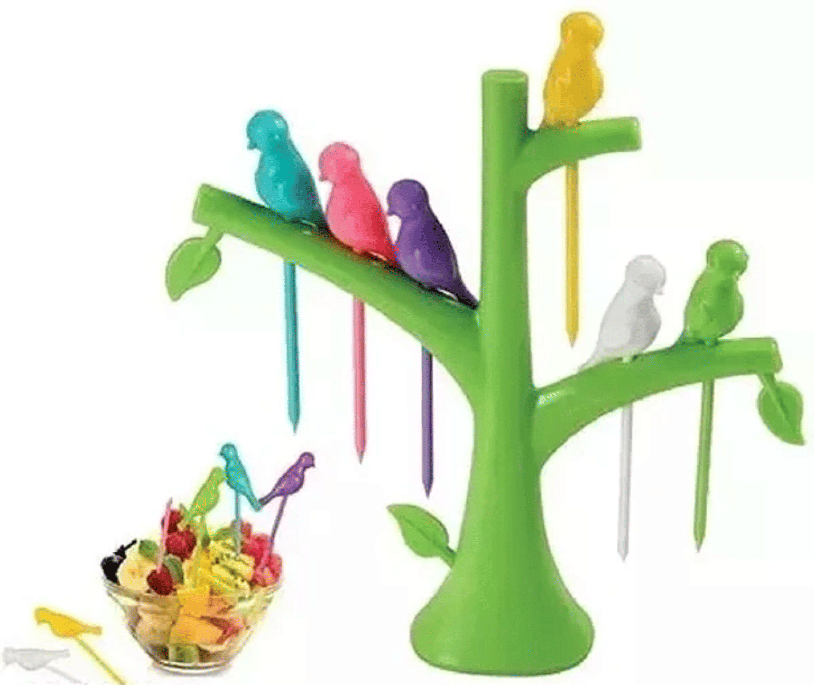 forral Multicolor Plastic Fancy Bird Fruit Fork, Attractive on Table ( Set of 1 ) forral Multicolor Plastic Fancy Bird Fruit Fork, Attractive on Table ( Set of 1 )