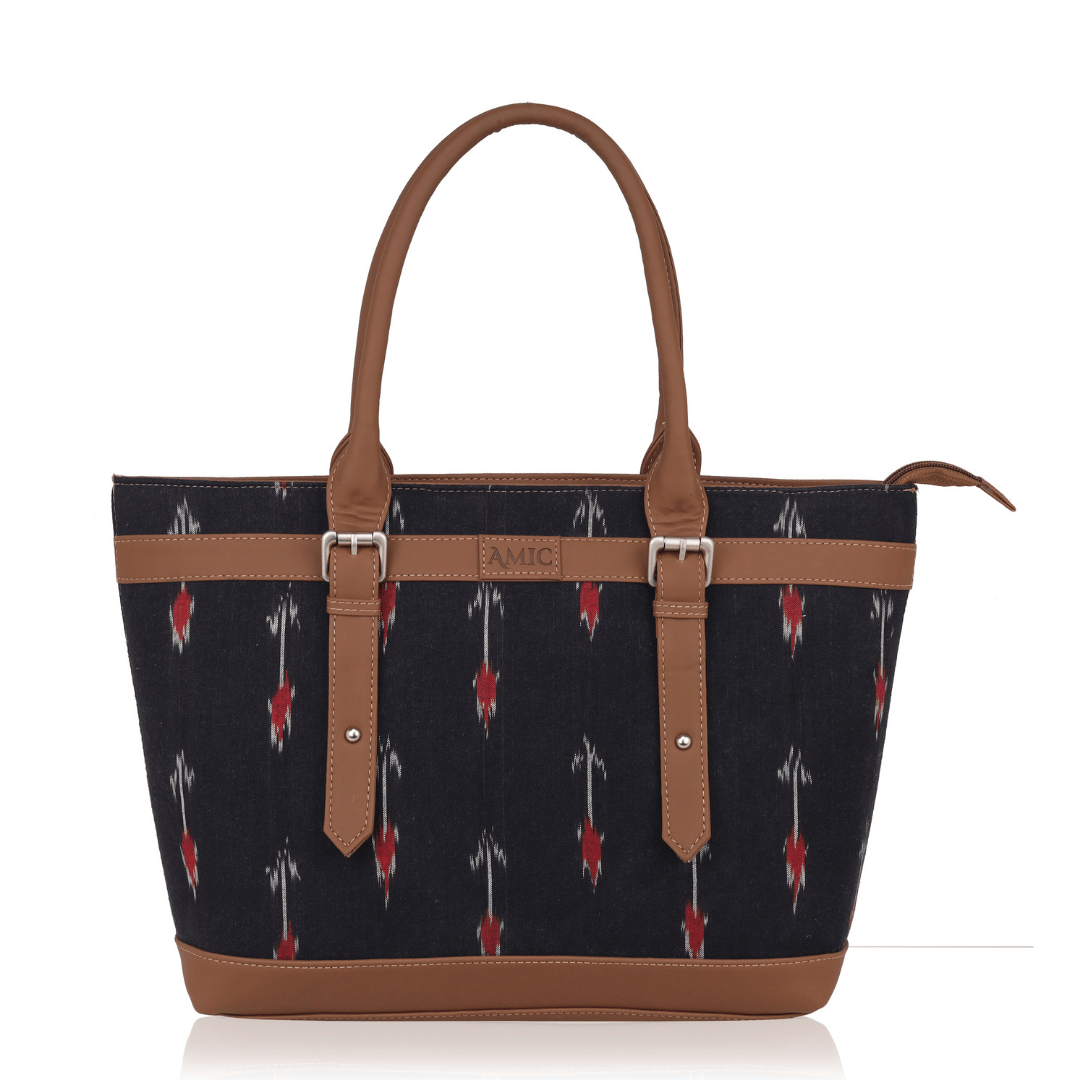     			AMIC Tote Bag Jute Set of 1 ( Black )