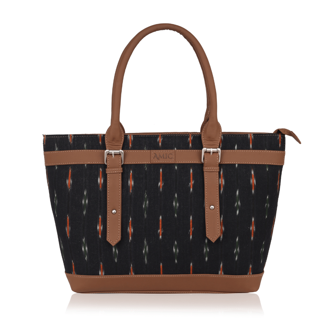     			AMIC Tote Bag Jute Set of 1 ( Black )