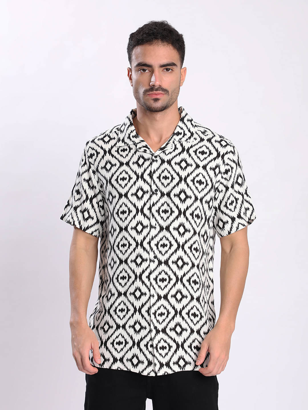 Bene Kleed Rayon Regular Fit Printed Half Sleeves Men's Casual Shirt - Off-White ( Pack of 1 )     			Bene Kleed Rayon Regular Fit Printed Half Sleeves Men's Casual Shirt - Off-White ( Pack of 1 )