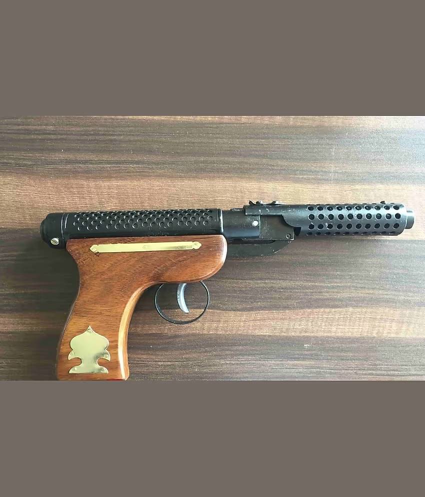 Bullet 2 Wooden heavy weight air pistol gun 200 pellets and cover (900 Gram)     			Bullet 2 Wooden heavy weight air pistol gun 200 pellets and cover (900 Gram)