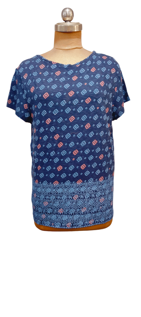 CIEARO VINTAGE Women's Cotton Regular Top ( Blue )