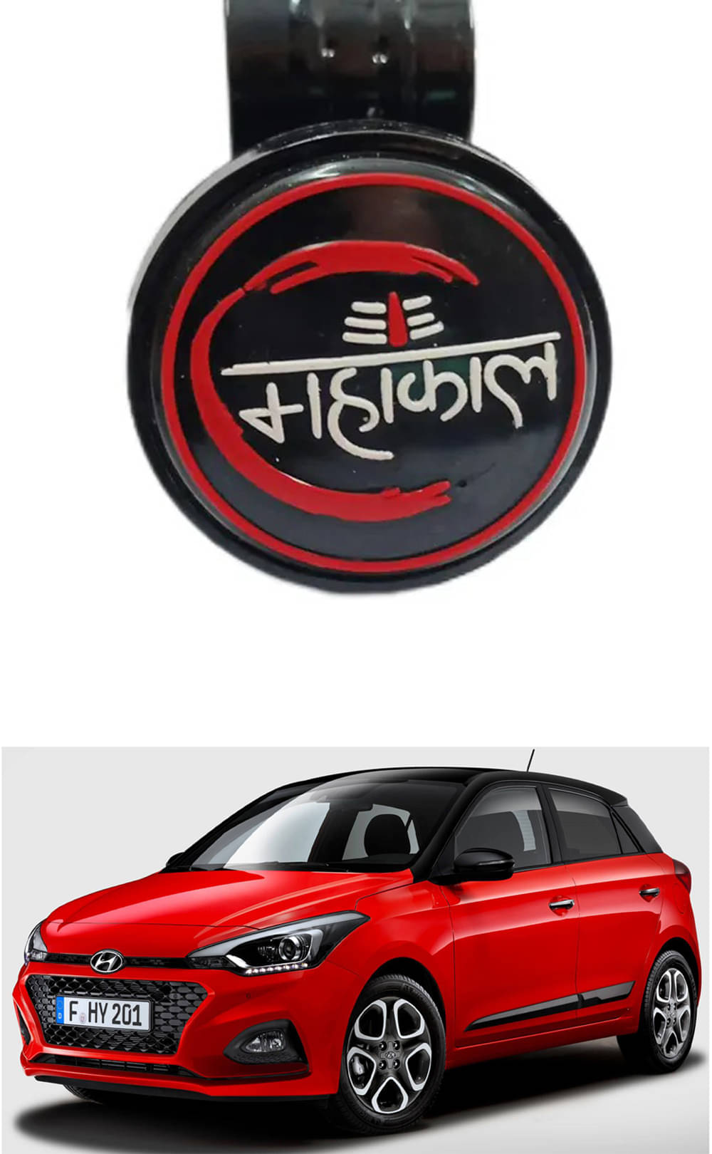 Car New Steering Knob (Mahakal) For Hyundai i20 Car New Steering Knob (Mahakal) For Hyundai i20