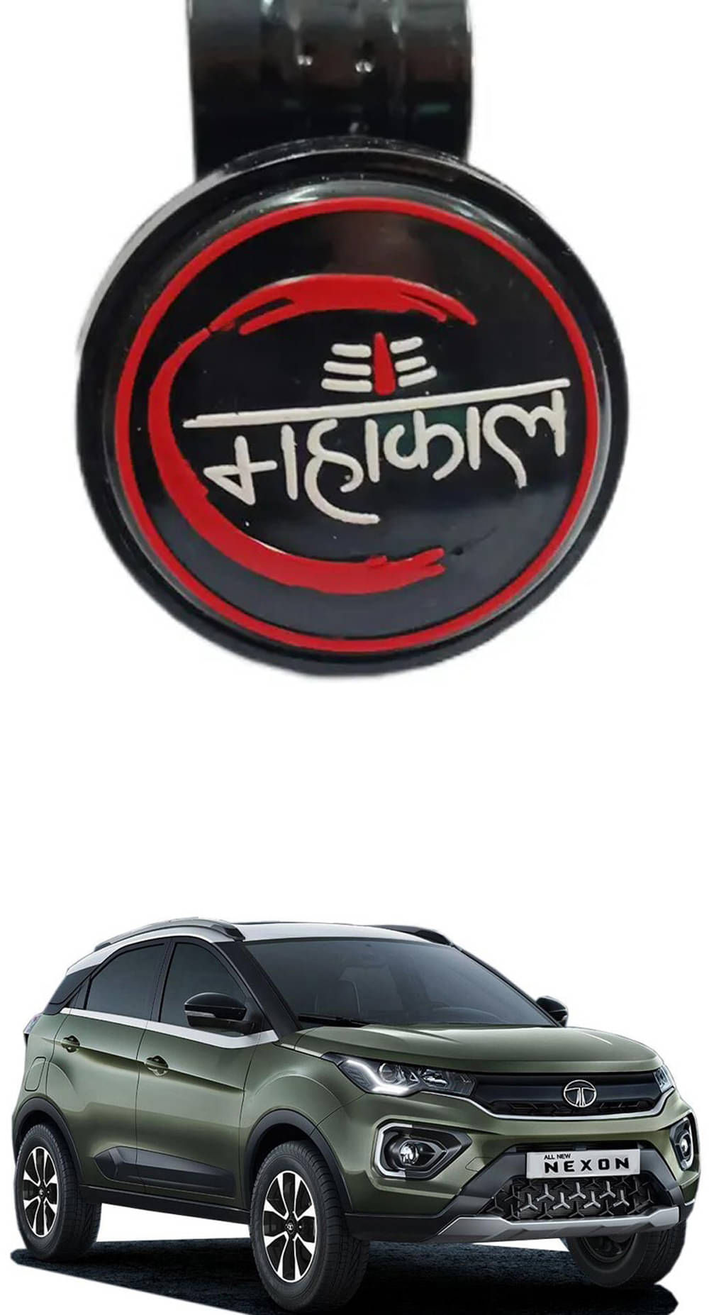 Car New Steering Knob (Mahakal) For Tata Nexon     			Car New Steering Knob (Mahakal) For Tata Nexon