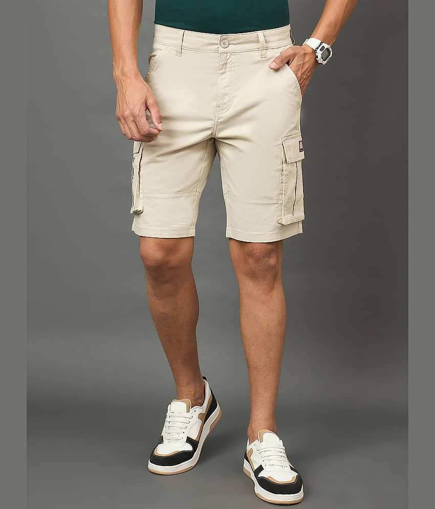 Club York Beige Cotton Blend Men's Cargos ( Pack of 1 ) - Shorts | Buy online on ZillyBuy