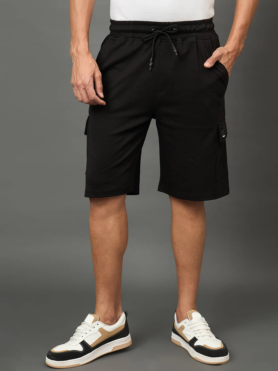 Club York Black Cotton Blend Men's Cargos ( Pack of 1 ) - Shorts | Buy online on ZillyBuy