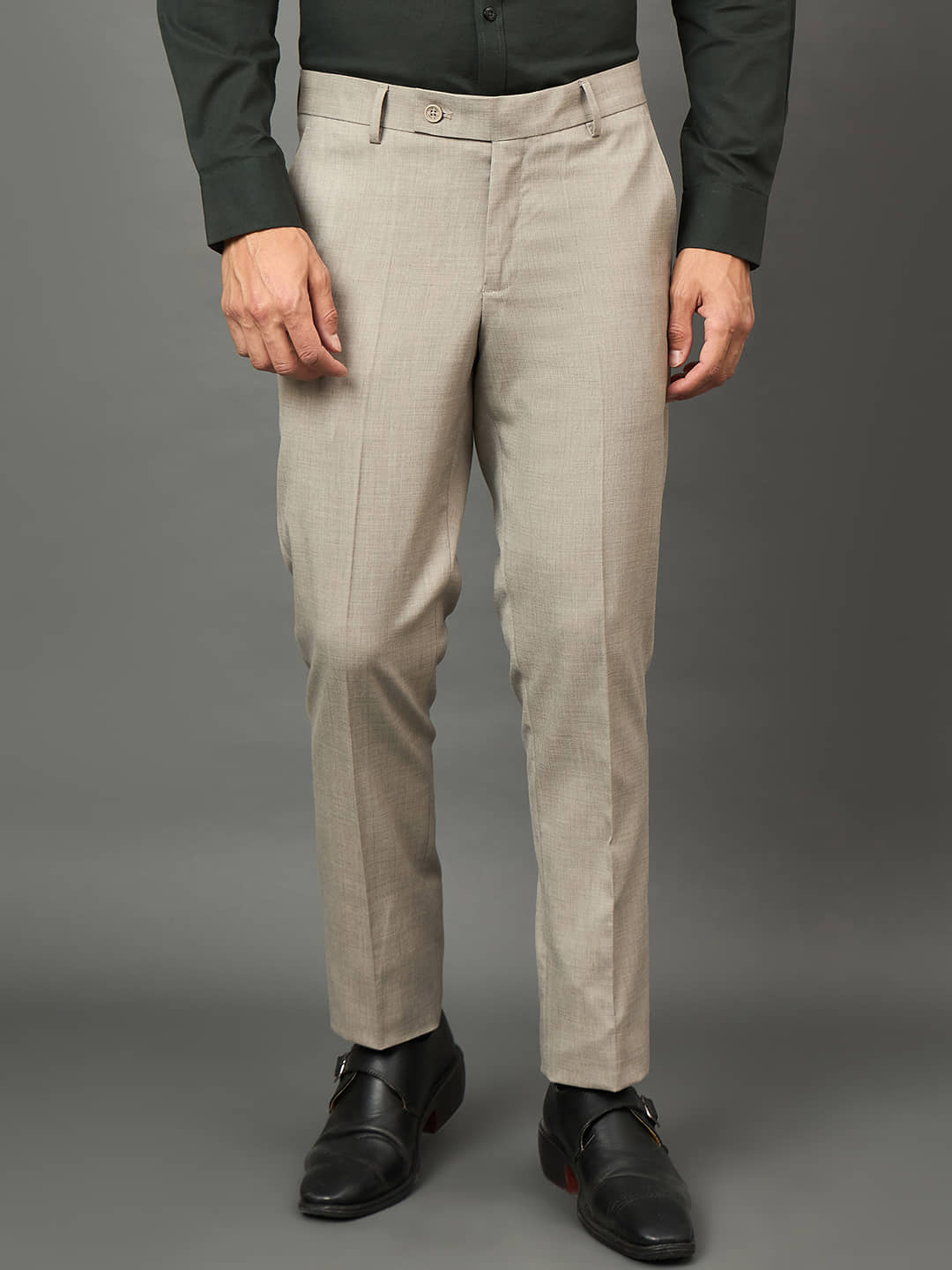 Club York Regular Flat Men's Formal Trouser - Beige ( Pack of 1 ) - Trousers | Buy online on ZillyBuy