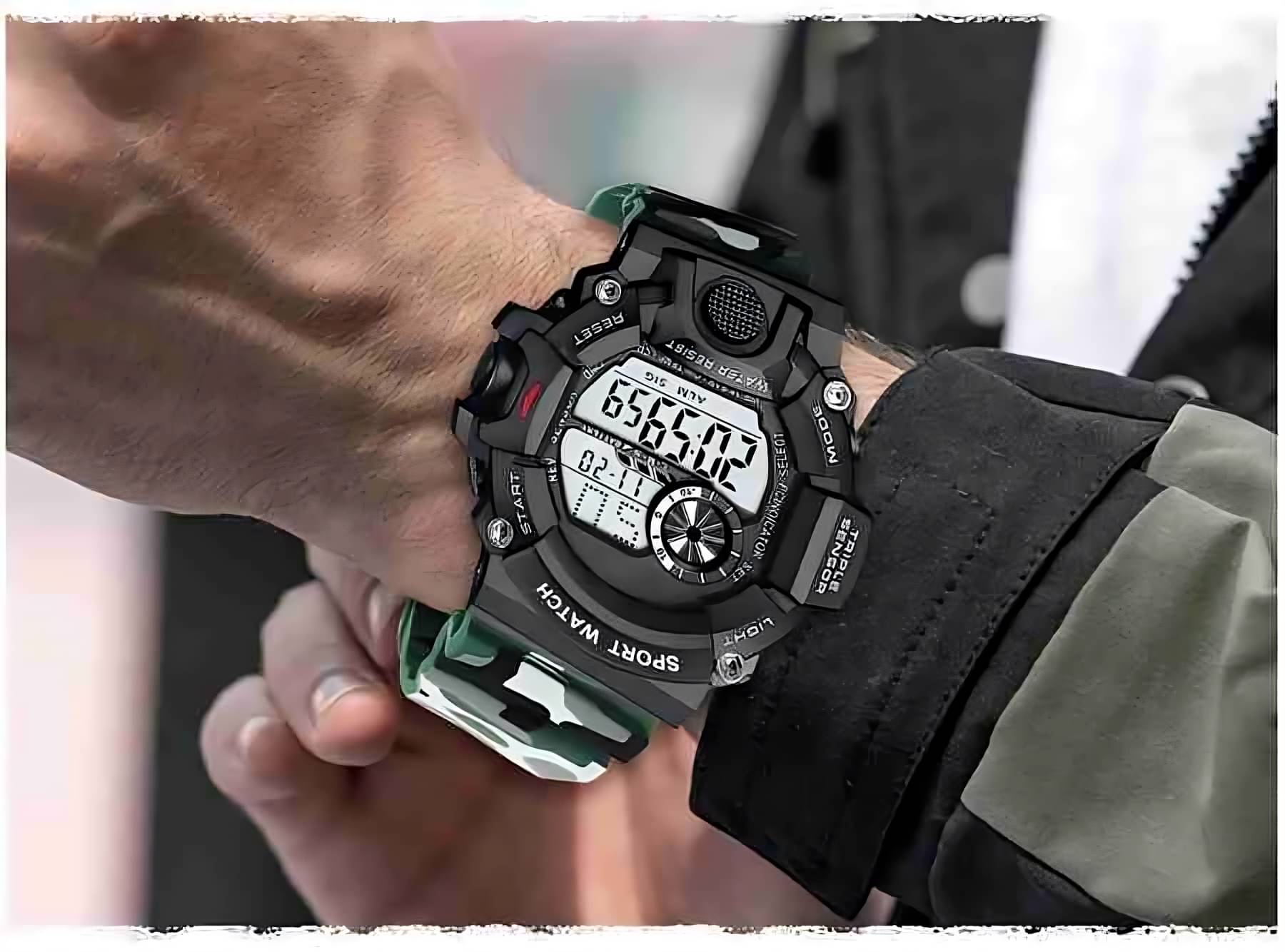     			DECLASSE Multicolor PU Digital Men's Watch