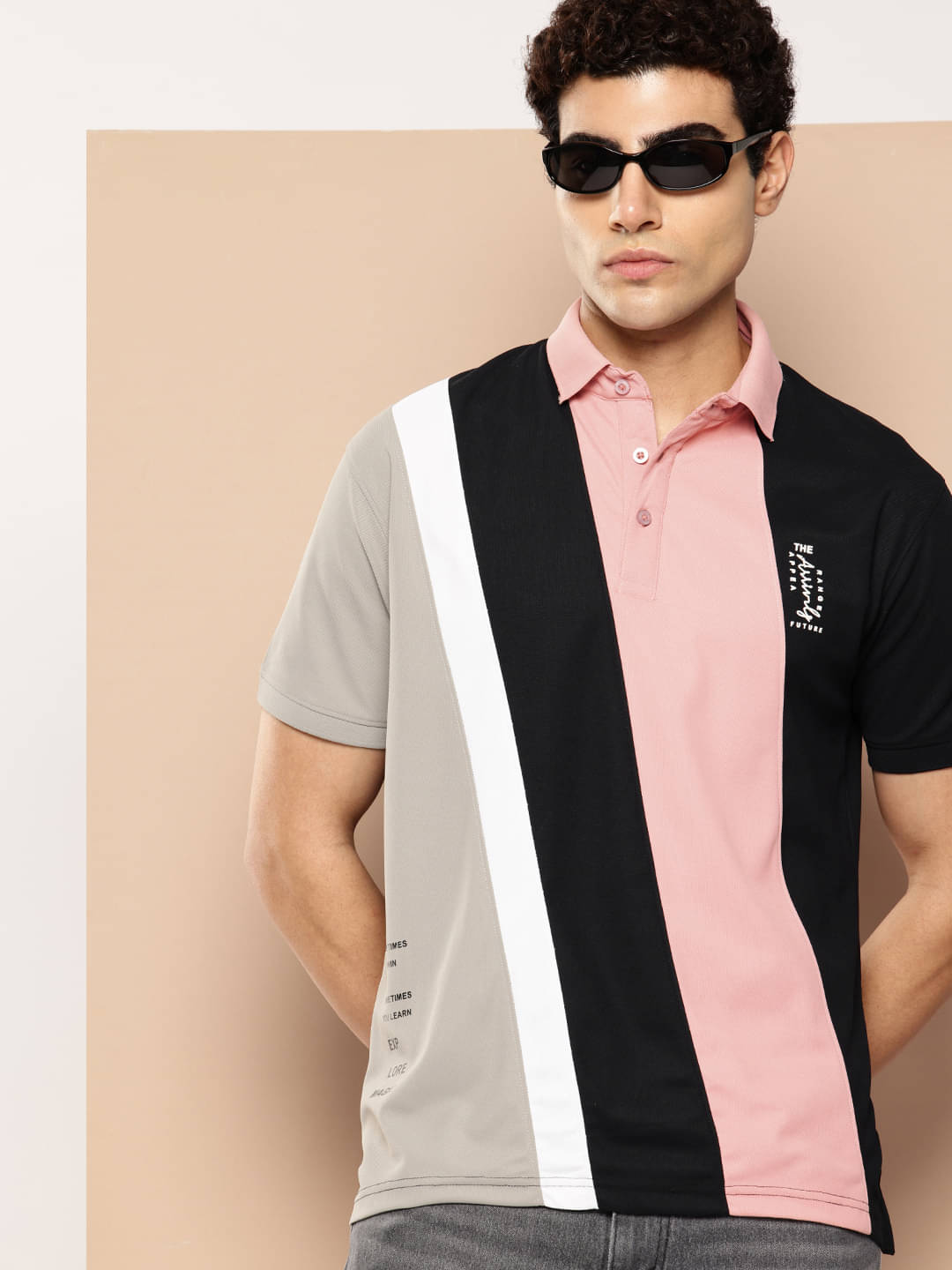 FROSEN FOX Men Polyester Regular Fit Colorblock Polo T Shirt ( Black ) FROSEN FOX Men Polyester Regular Fit Colorblock Polo T Shirt ( Black )