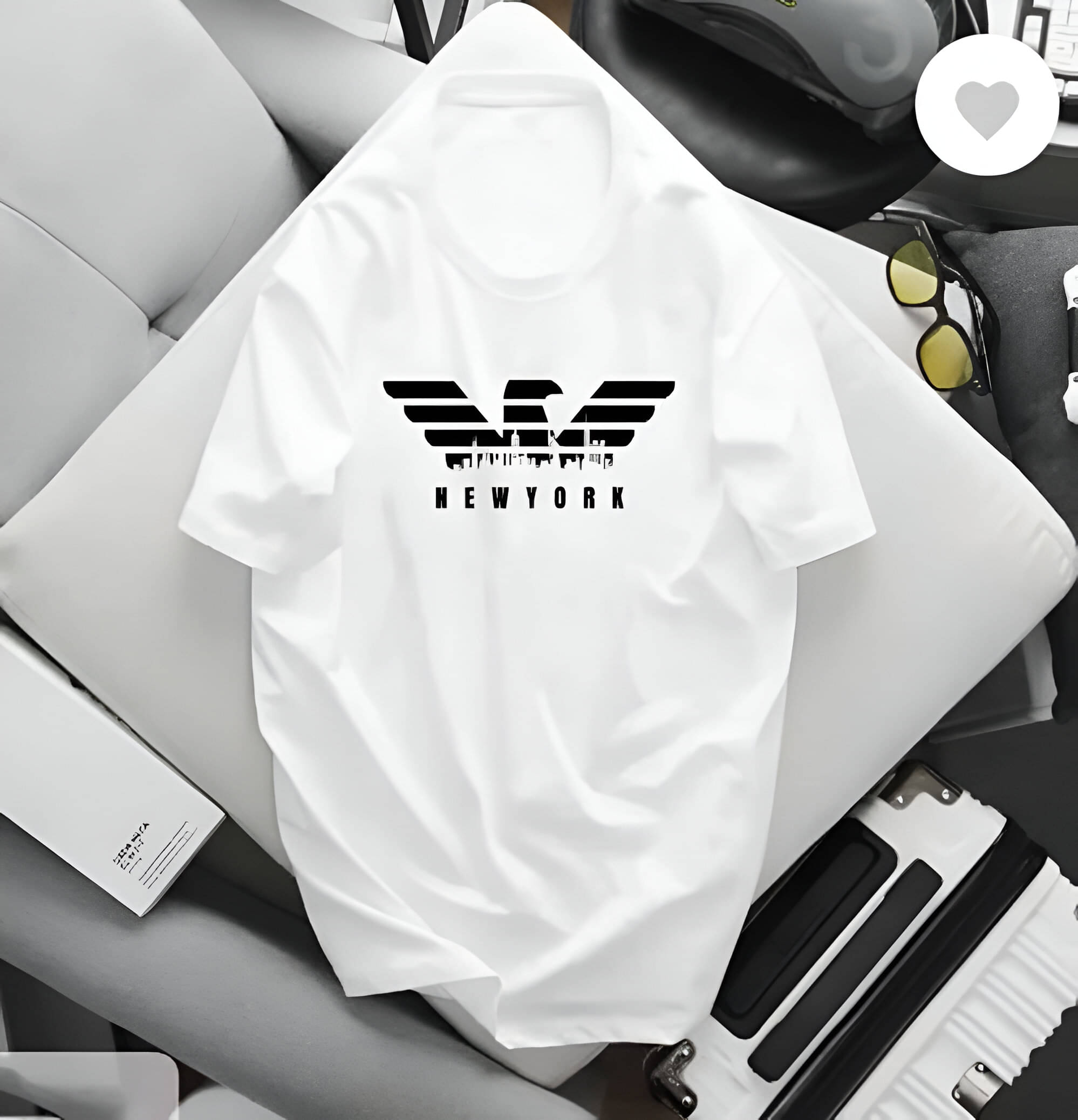    			GARBFEB Men Cotton Regular Fit Printed T-Shirt ( White )