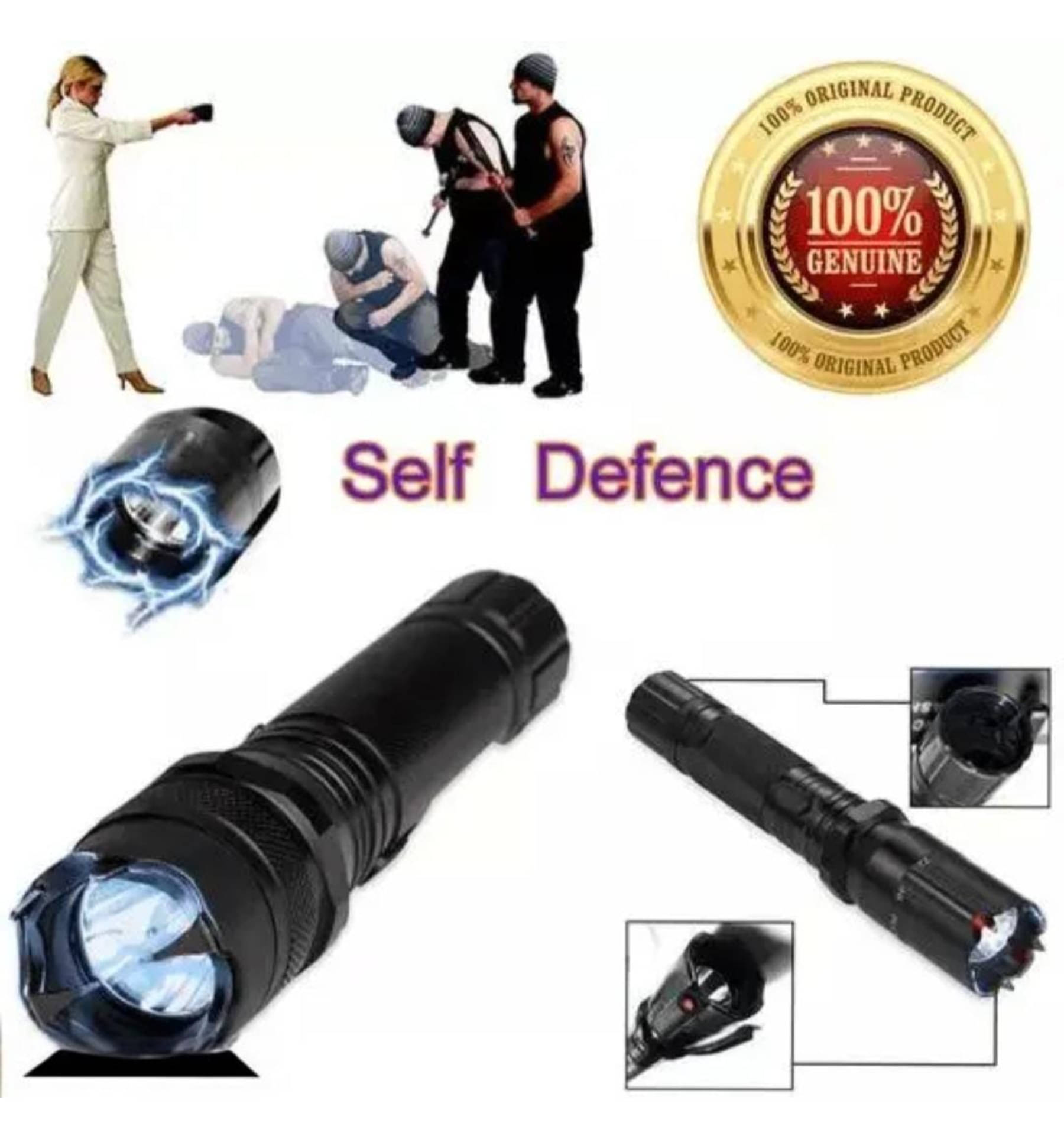     			GMPex Electric Shock Current Taser Torch for Safety - 20W Rechargeable Flashlight Torch ( Pack of 1 )