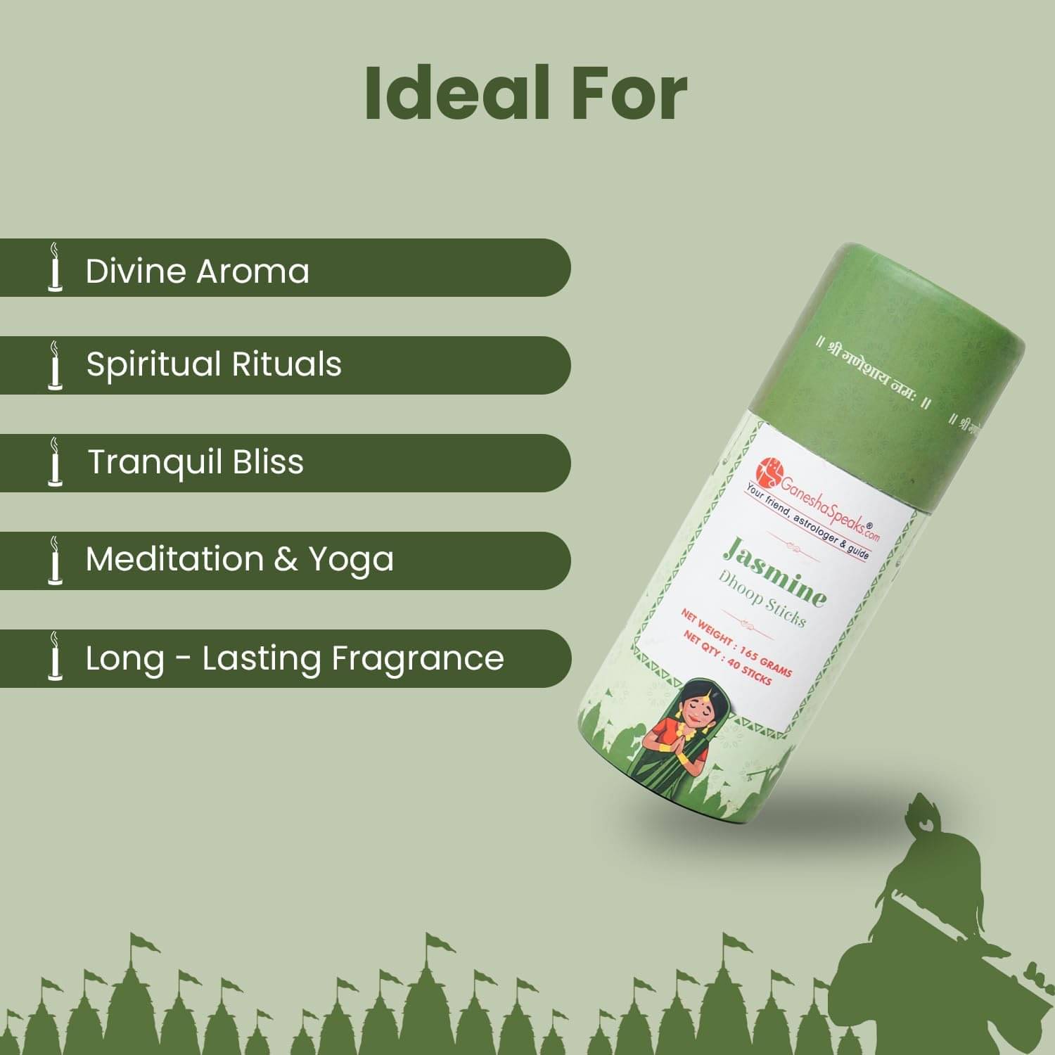 Ganeshaspeaks Incense Dhoop Sticks Jasmine 300 gm ( Pack of 1 ) Ganeshaspeaks Incense Dhoop Sticks Jasmine 300 gm ( Pack of 1 )