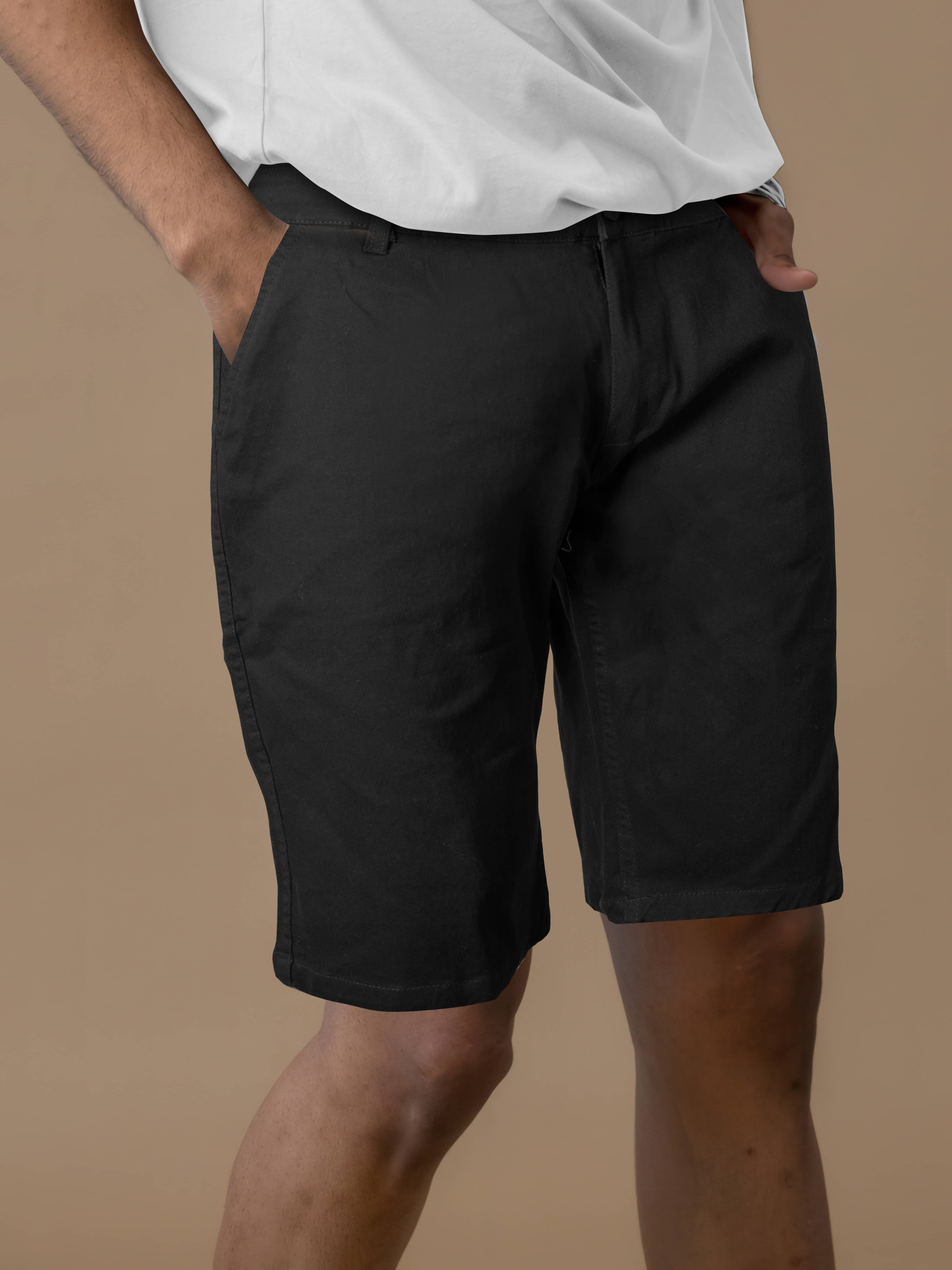     			JB JUST BLACK Black Cotton Blend Men's Shorts ( Pack of 1 )