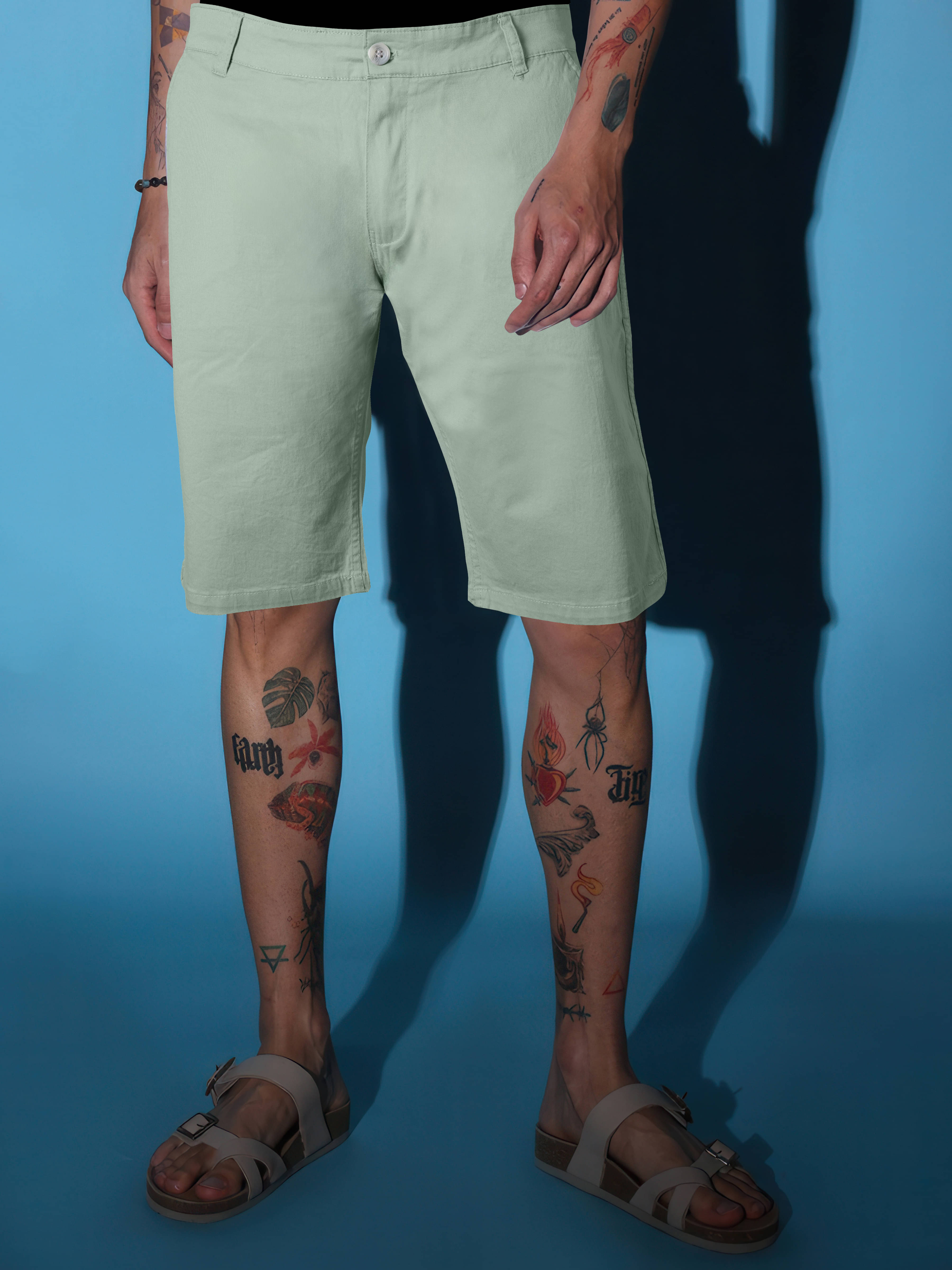     			JB JUST BLACK Green Cotton Blend Men's Shorts ( Pack of 1 )