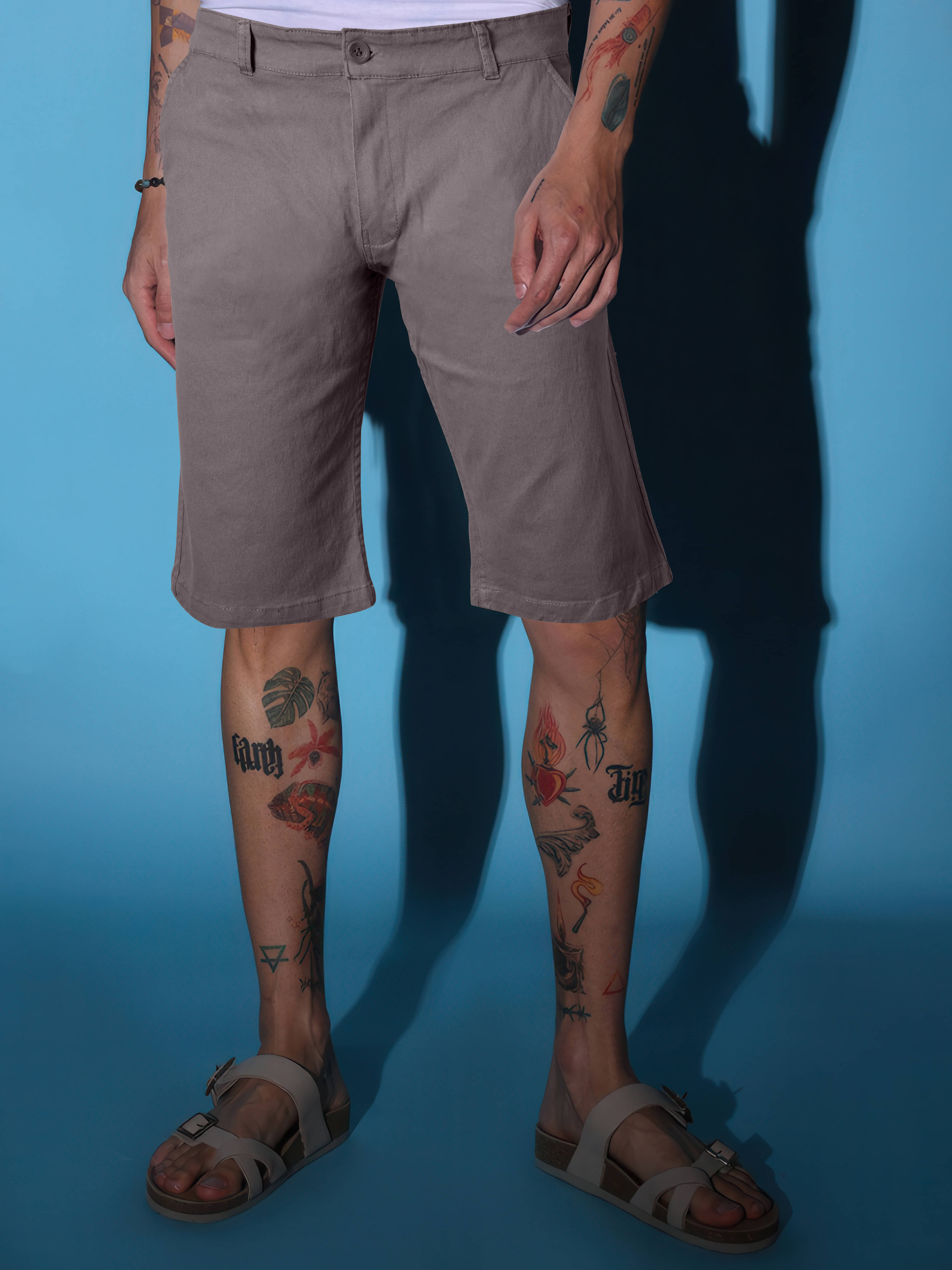 JB JUST BLACK Grey Cotton Blend Men's Shorts ( Pack of 1 )     			JB JUST BLACK Grey Cotton Blend Men's Shorts ( Pack of 1 )