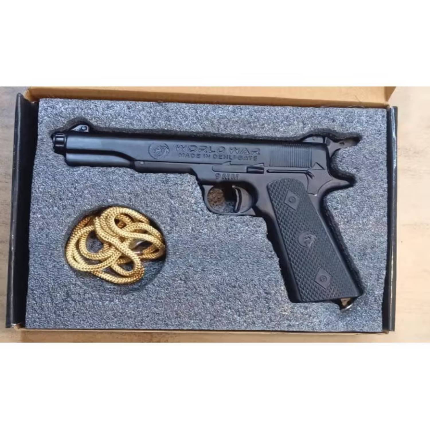 Kadio Body Guard 9mm Metal Pistol Toy Gun with Free Cover and 60 Sound Pataka Caps – For Adults Kadio Body Guard 9mm Metal Pistol Toy Gun with Free Cover and 60 Sound Pataka Caps – For Adults