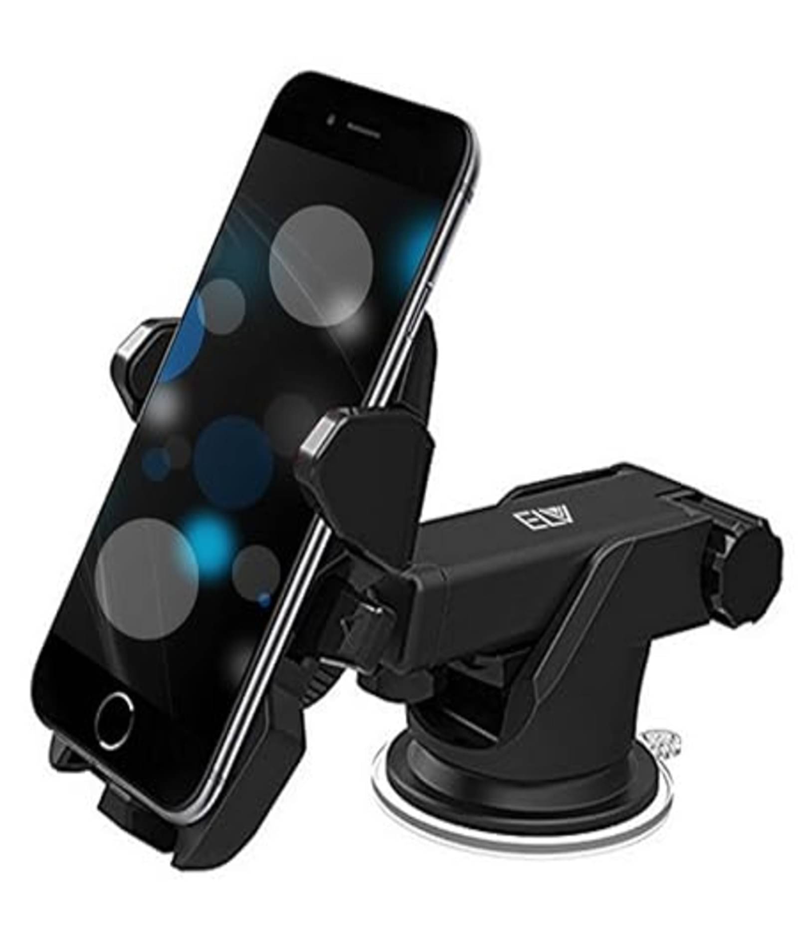 Kadio Dashboard & Windshield Double Clamp Car Mobile Holder - Black Kadio Dashboard & Windshield Double Clamp Car Mobile Holder - Black