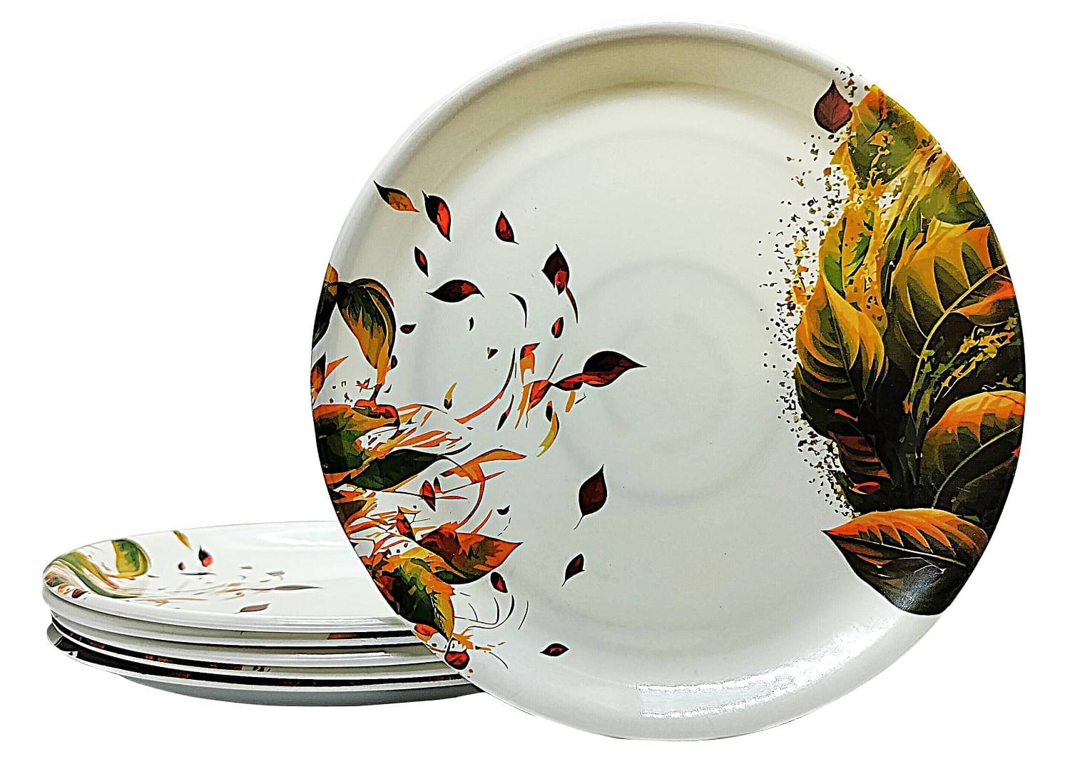 Laserbot 6 Pcs Melamine Dark Green Half Plate Laserbot 6 Pcs Melamine Dark Green Half Plate