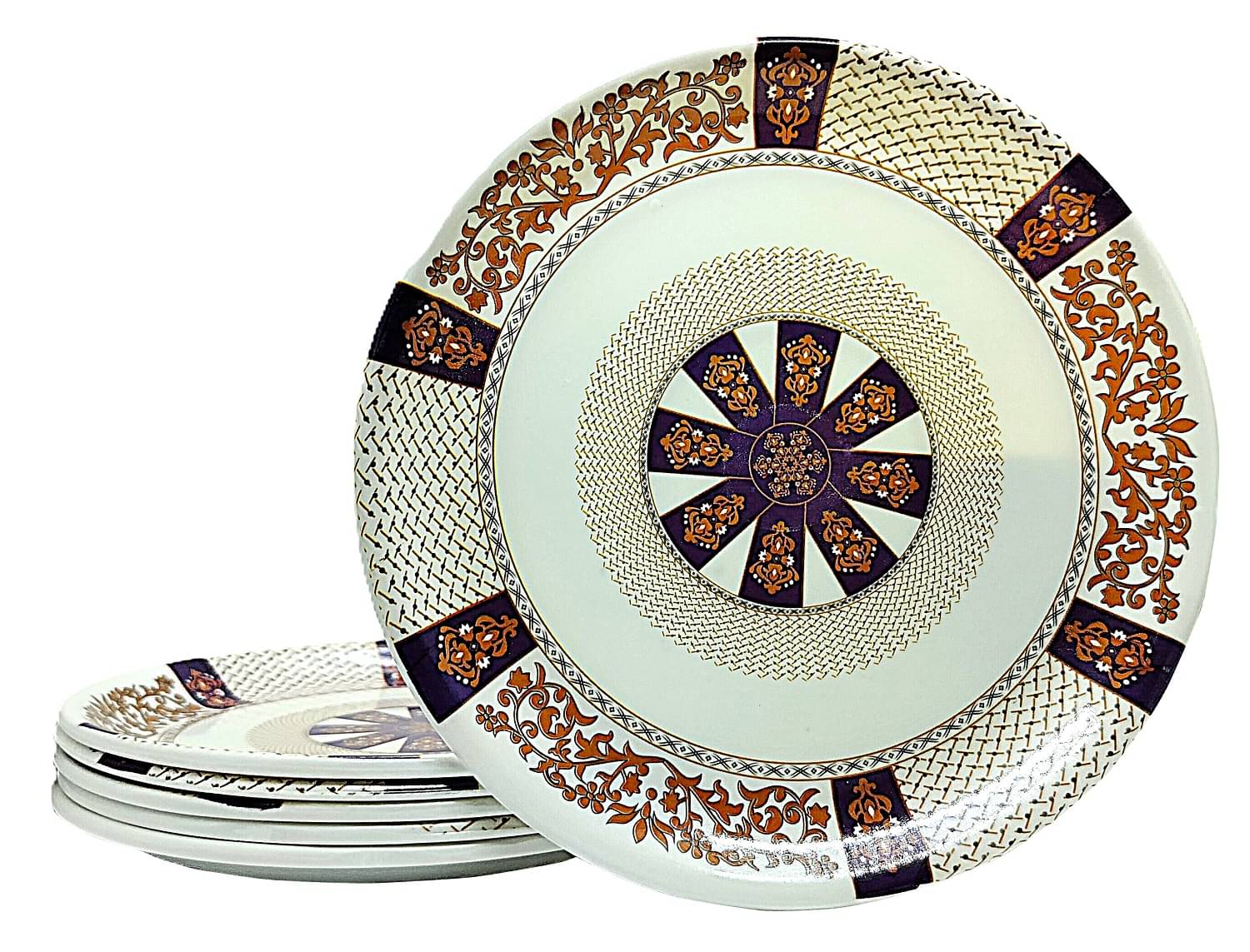     			Laserbot 6 Pcs Melamine Violet Half Plate