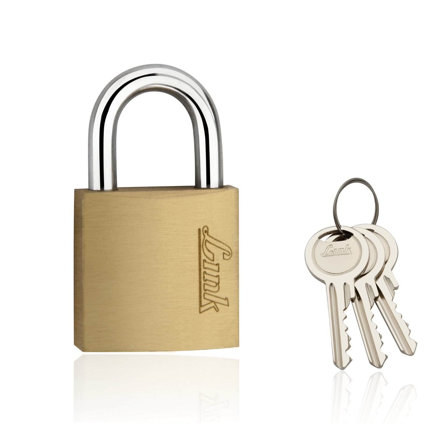     			Link PT 30mm Brass Padlock with Hardened Shackle & 3 Brass Keys – 15 Years Warranty, Durable & Secure for Luggage, Main Door & Gates