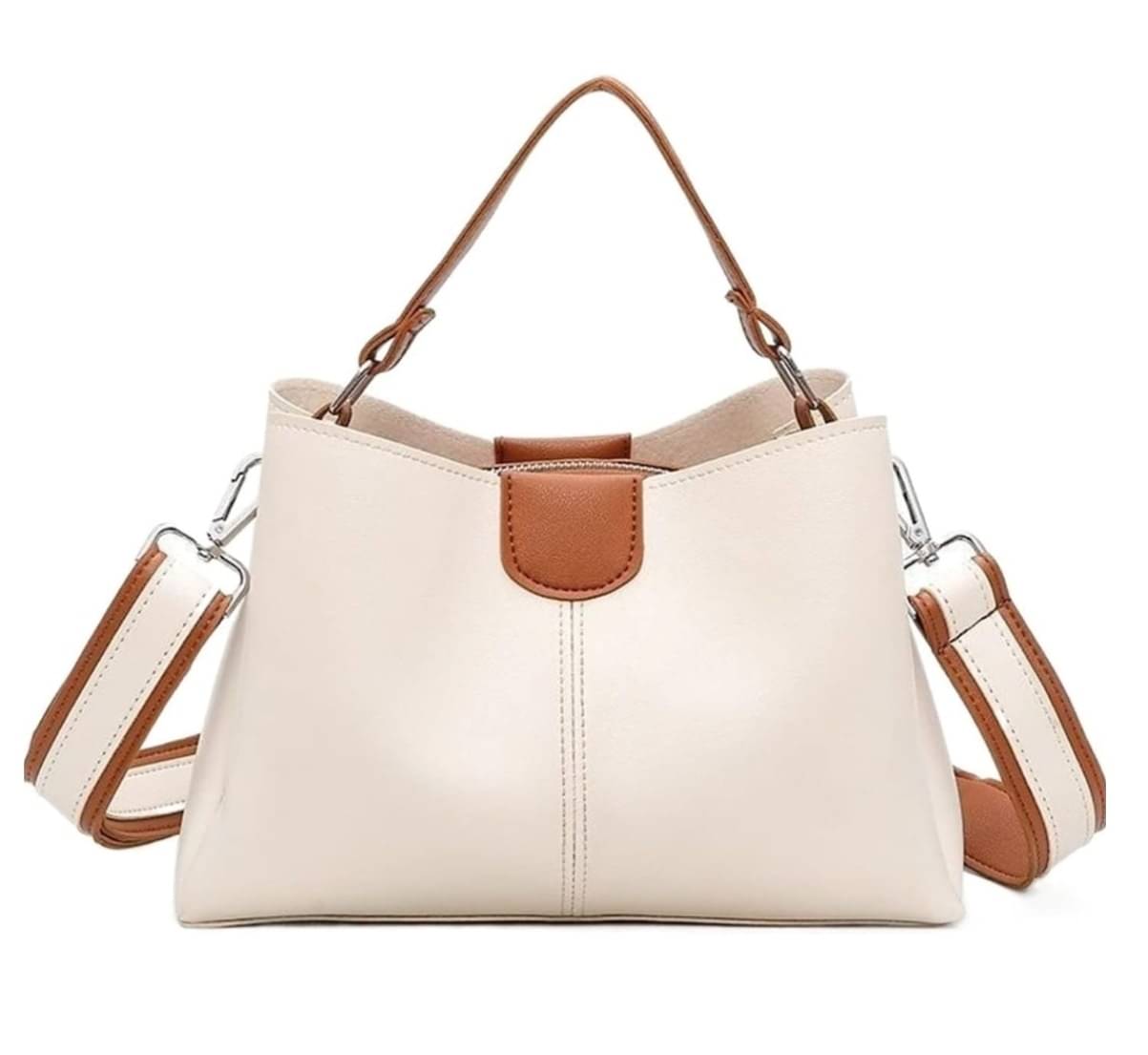     			MI PLUS Sling Bag PU Set of 1 ( White )