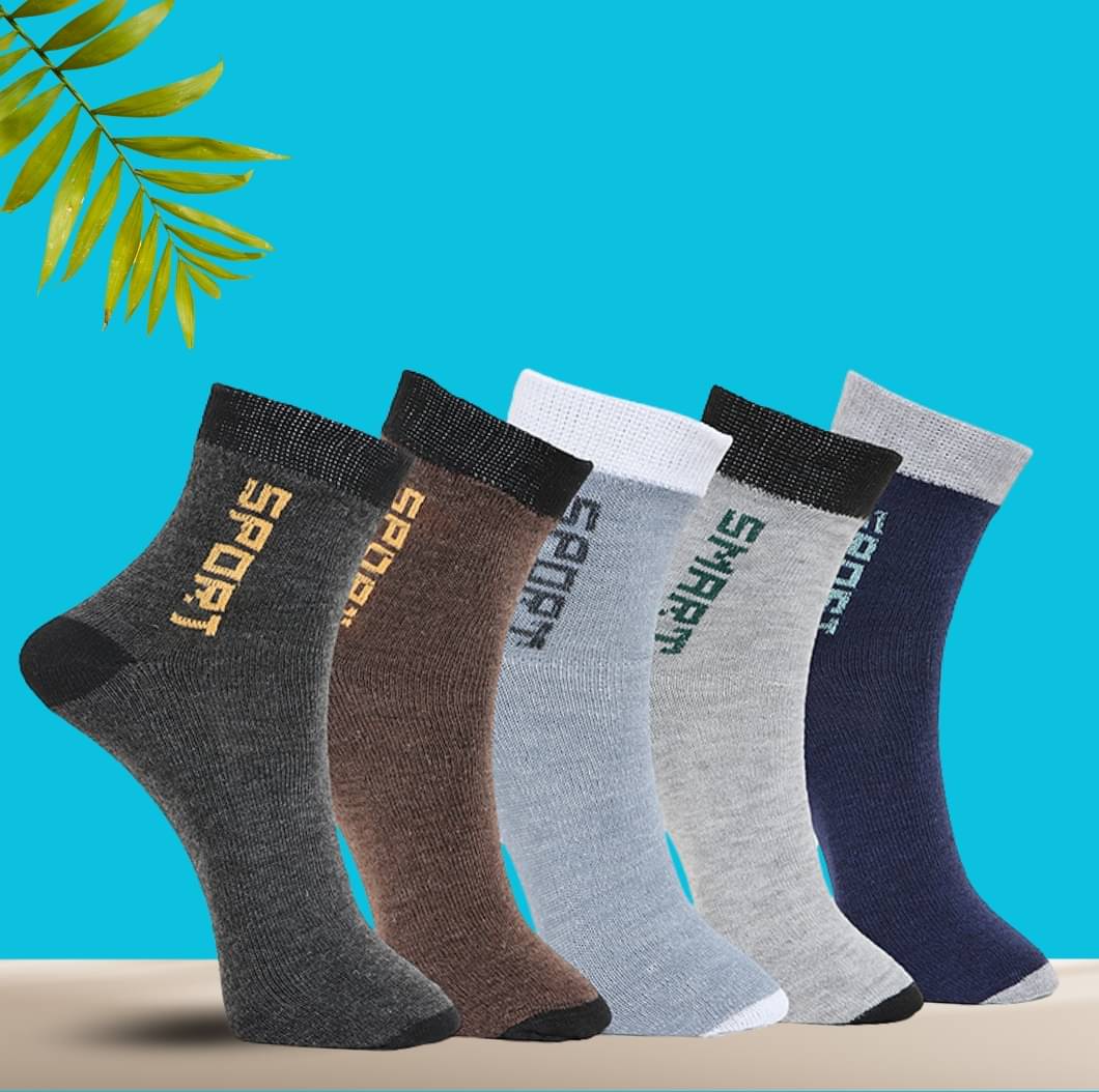     			MJE Pack of 5 Men's Cotton Blend Ankle Length Socks ( Multicolor )