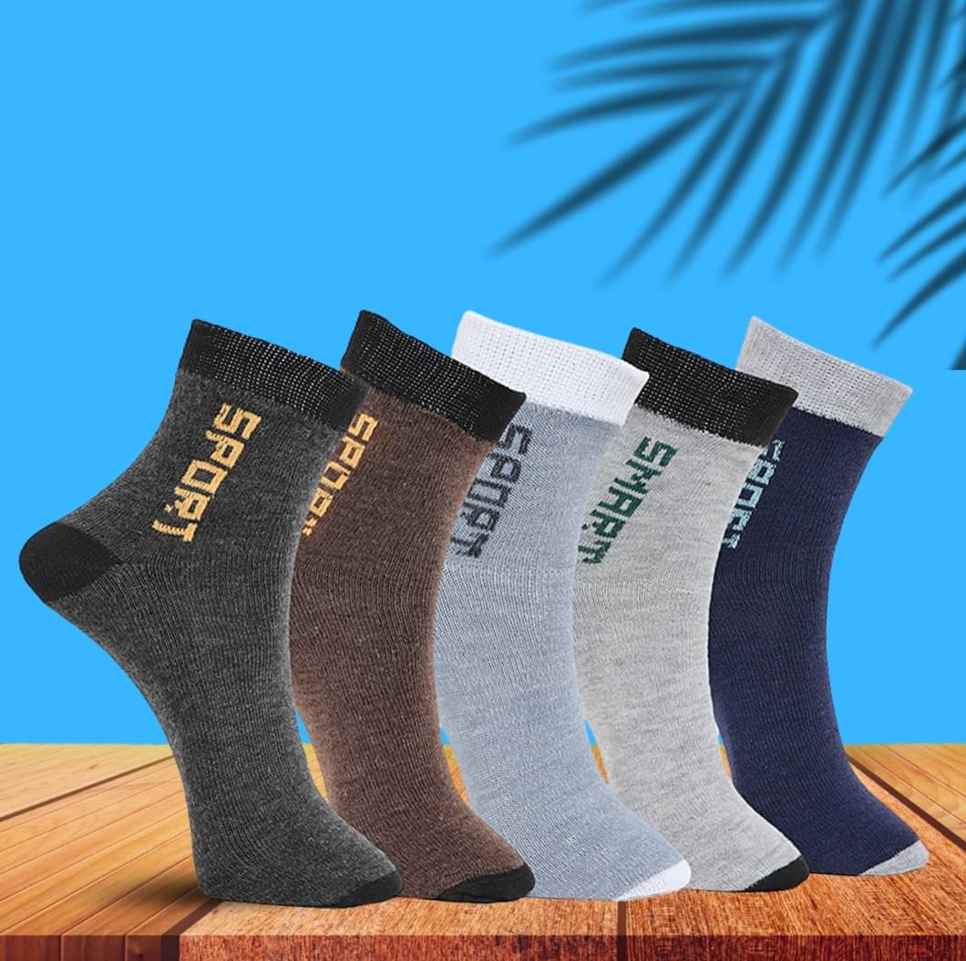     			MJE Pack of 5 Men's Cotton Blend Ankle Length Socks ( Multicolor )