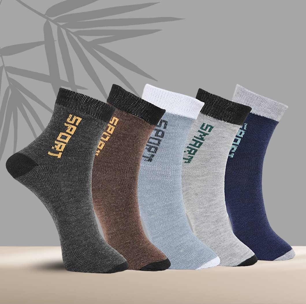     			MJE Pack of 5 Men's Cotton Blend Ankle Length Socks ( Multicolor )