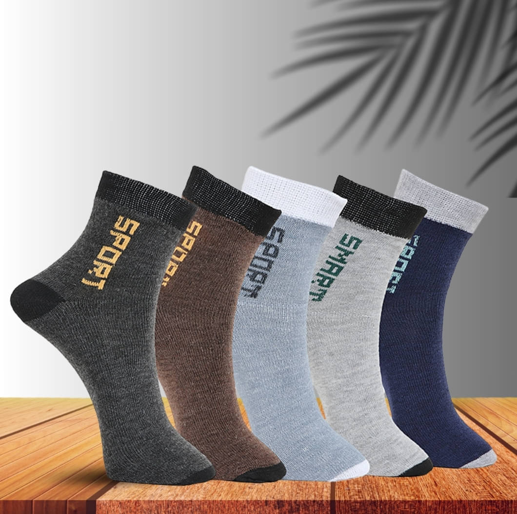     			MJE Pack of 5 Men's Cotton Blend Ankle Length Socks ( Multicolor )
