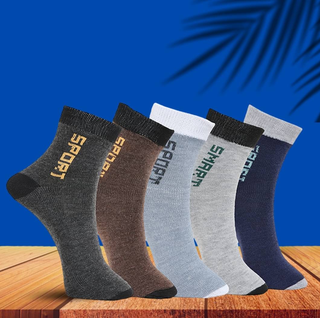 MJE Pack of 5 Men's Cotton Blend Ankle Length Socks ( Multicolor ) MJE Pack of 5 Men's Cotton Blend Ankle Length Socks ( Multicolor )