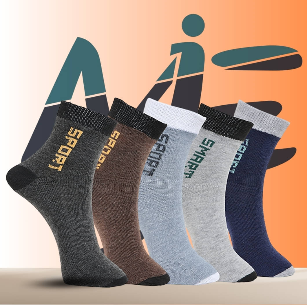 MJE Pack of 5 Men's Cotton Blend Ankle Length Socks ( Multicolor )     			MJE Pack of 5 Men's Cotton Blend Ankle Length Socks ( Multicolor )