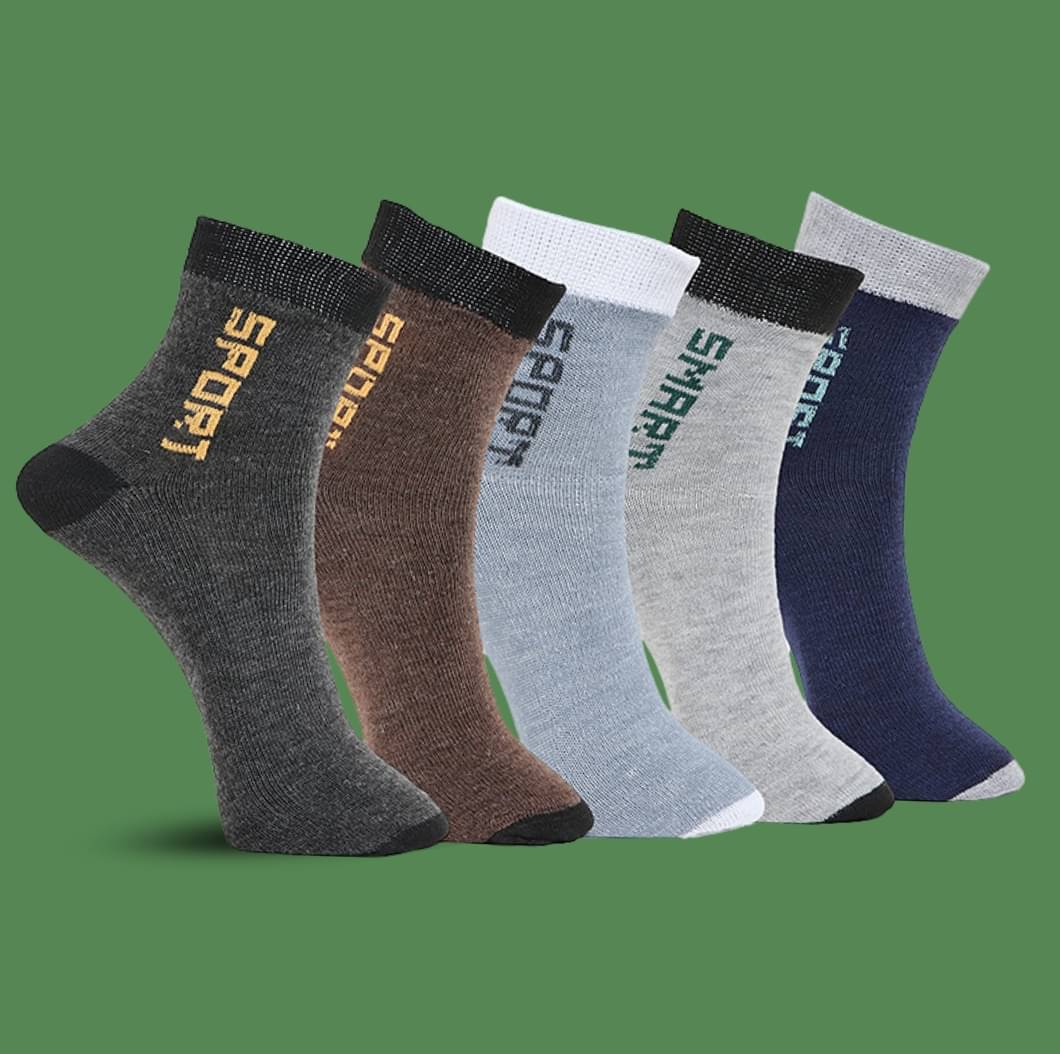     			MJE Pack of 5 Men's Cotton Blend Ankle Length Socks ( Multicolor )