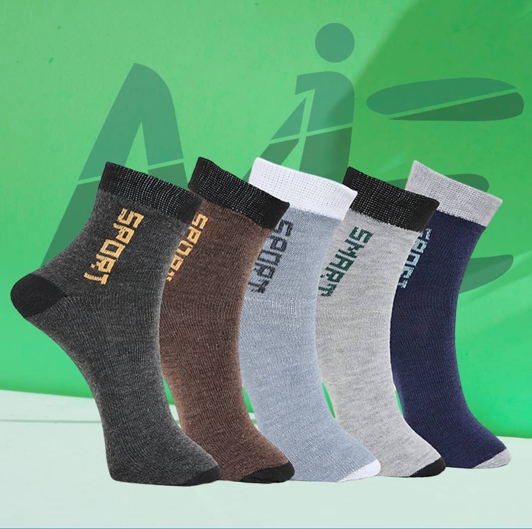 MJE Pack of 5 Men's Cotton Blend Ankle Length Socks ( Multicolor )     			MJE Pack of 5 Men's Cotton Blend Ankle Length Socks ( Multicolor )