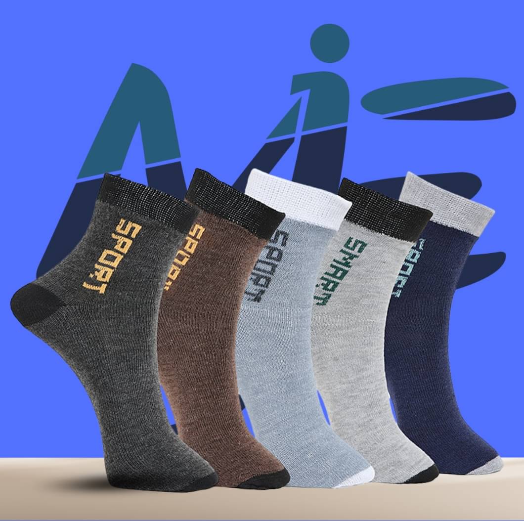 MJE Pack of 5 Men's Cotton Blend Ankle Length Socks ( Multicolor )     			MJE Pack of 5 Men's Cotton Blend Ankle Length Socks ( Multicolor )