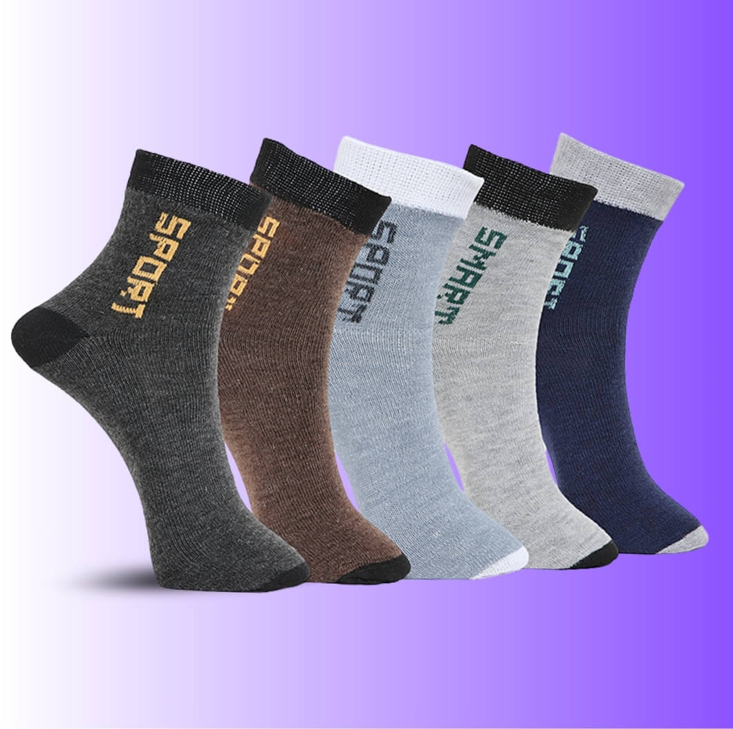     			MJE Pack of 5 Men's Cotton Blend Ankle Length Socks ( Multicolor )