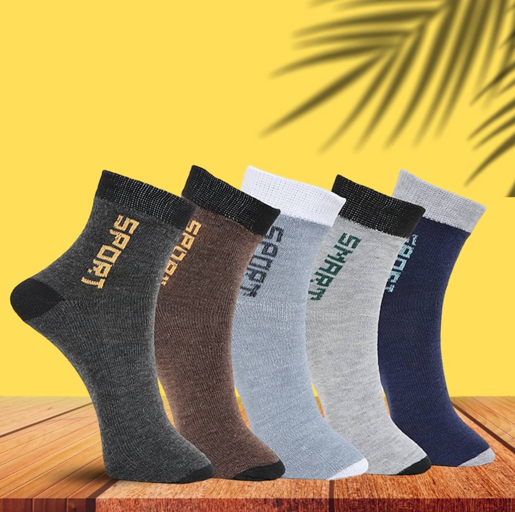     			MJE Pack of 5 Men's Cotton Blend Ankle Length Socks ( Multicolor )