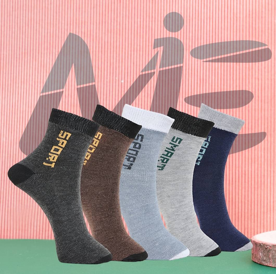     			MJE Pack of 5 Men's Cotton Blend Ankle Length Socks ( Multicolor )