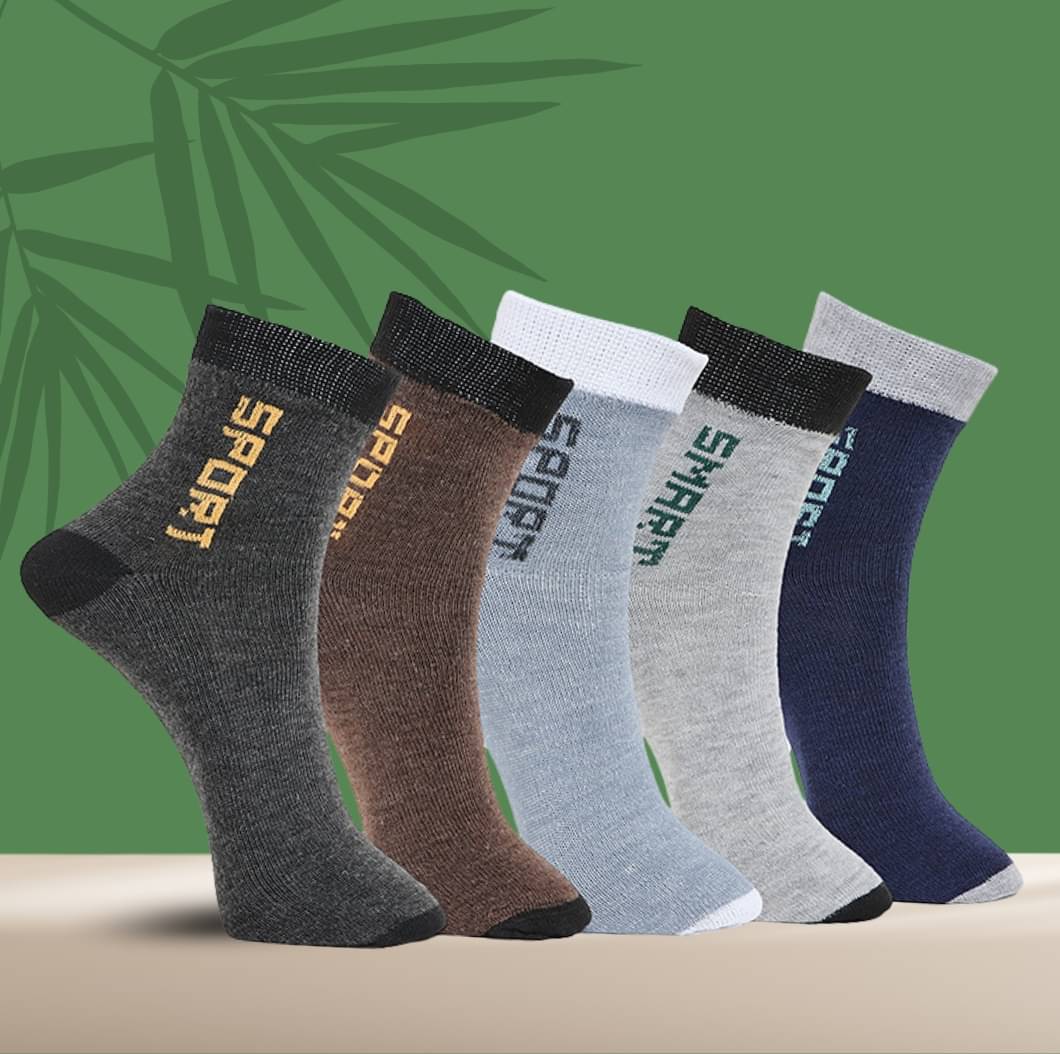     			MJE Pack of 5 Men's Cotton Blend Ankle Length Socks ( Multicolor )