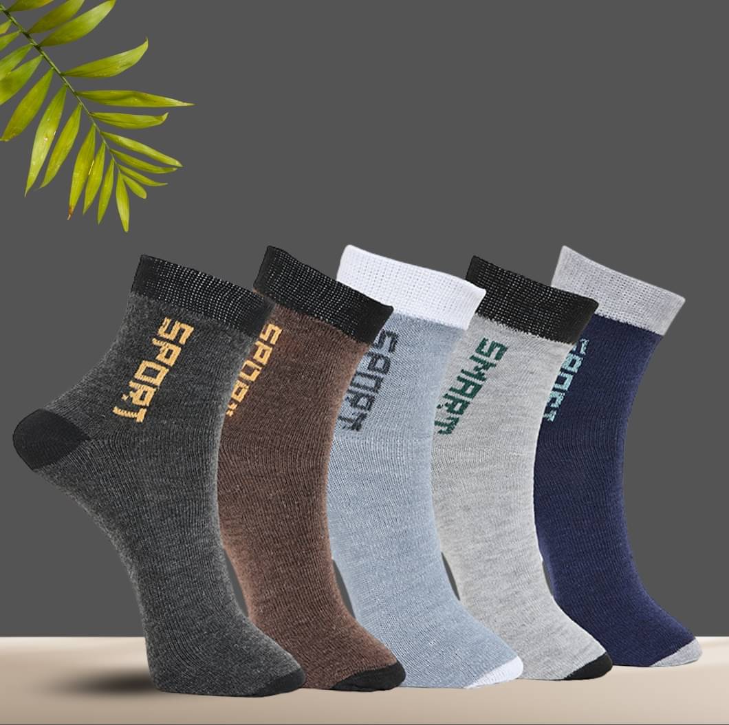 MJE Pack of 5 Men's Cotton Blend Ankle Length Socks ( Multicolor )     			MJE Pack of 5 Men's Cotton Blend Ankle Length Socks ( Multicolor )