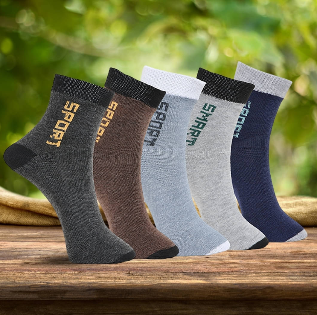 MJE Pack of 5 Men's Cotton Blend Ankle Length Socks ( Multicolor )     			MJE Pack of 5 Men's Cotton Blend Ankle Length Socks ( Multicolor )