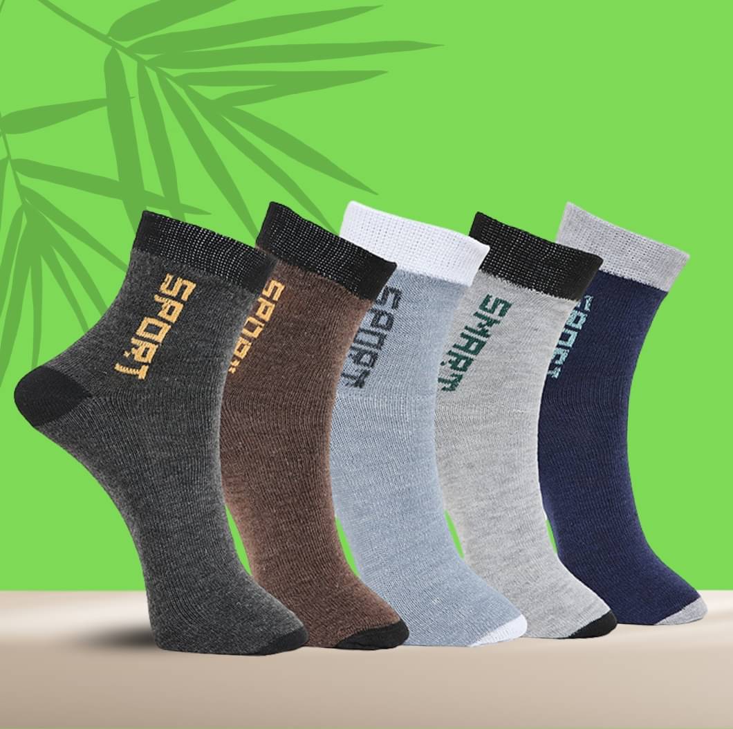 MJE Pack of 5 Men's Cotton Blend Ankle Length Socks ( Multicolor ) MJE Pack of 5 Men's Cotton Blend Ankle Length Socks ( Multicolor )